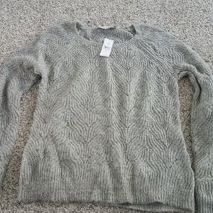Loft light grey sweater size medium